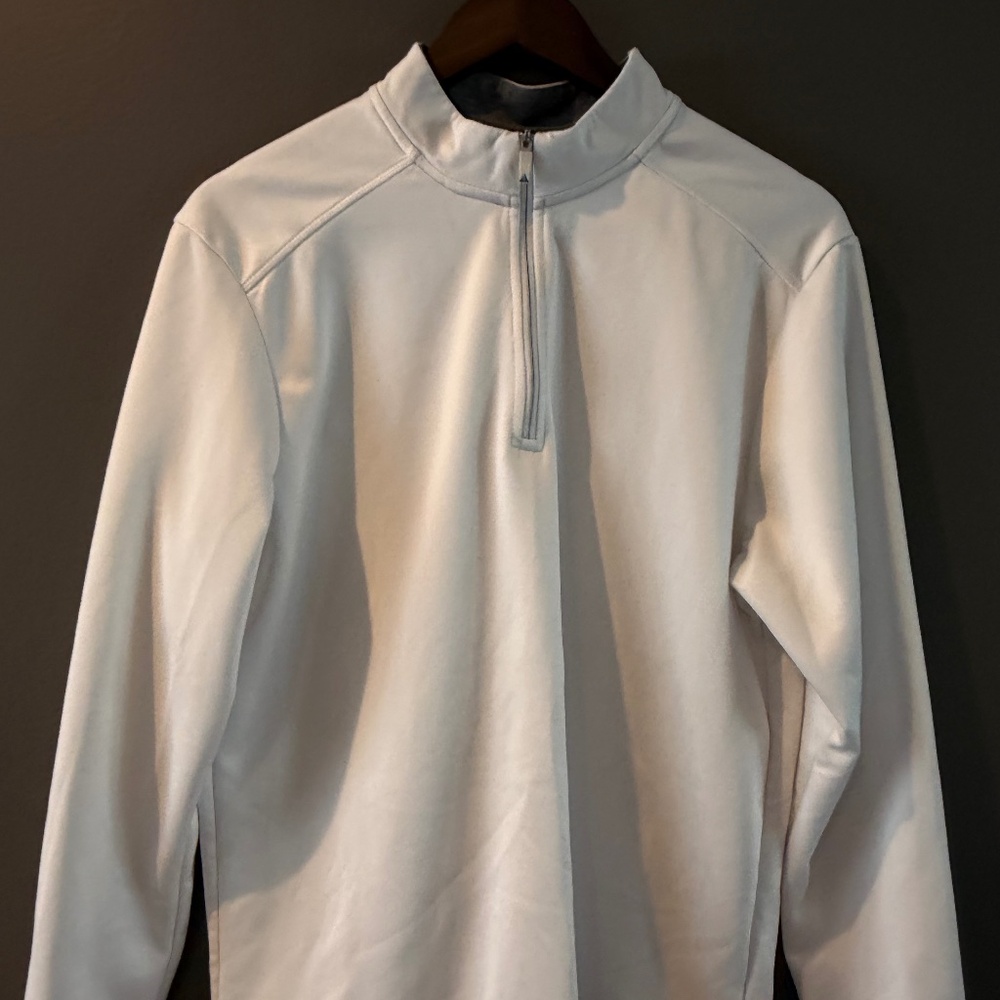adidas - Men's Tennis Quarter Zip - White - Size M